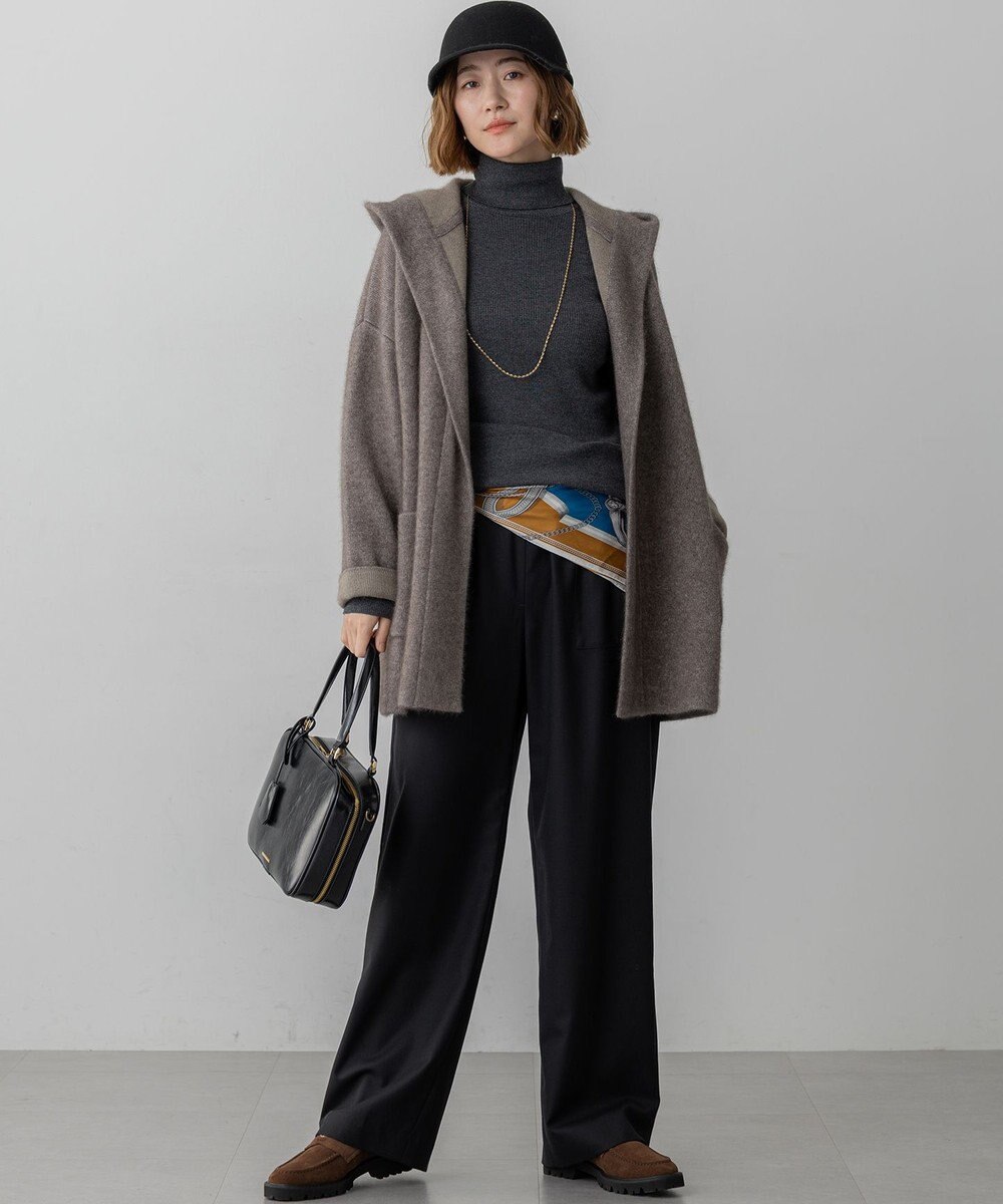 23区 L 【洗える】ナチュラルストレッチサキソニー ベイカー ドロスト パンツ 