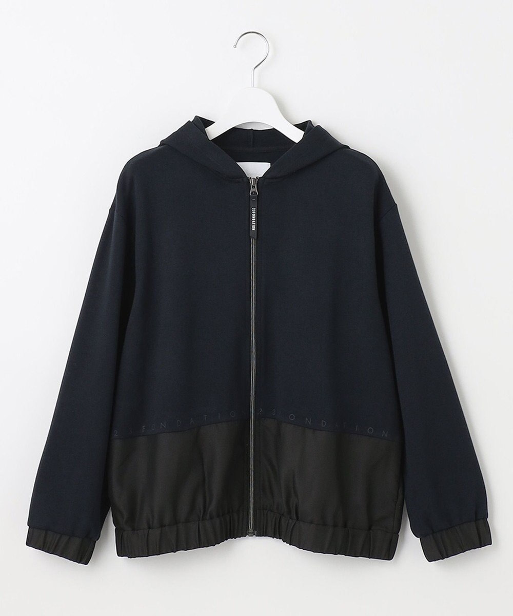 23区GOLF 【23Fondation/WOMEN】コンビ素材 フーディパーカー 