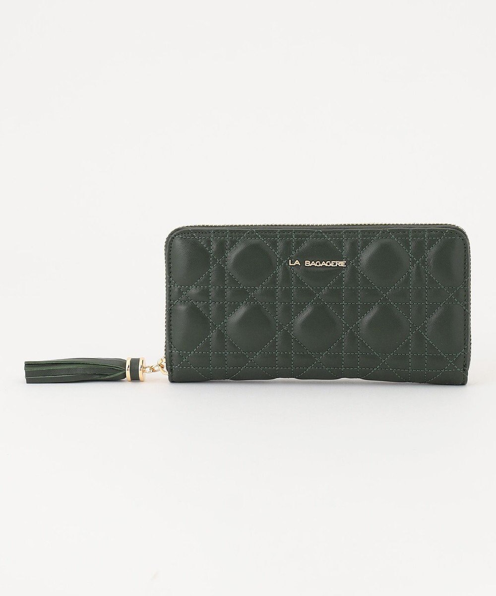 LA BAGAGERIE シープキルティング　ラウンドウォレット 