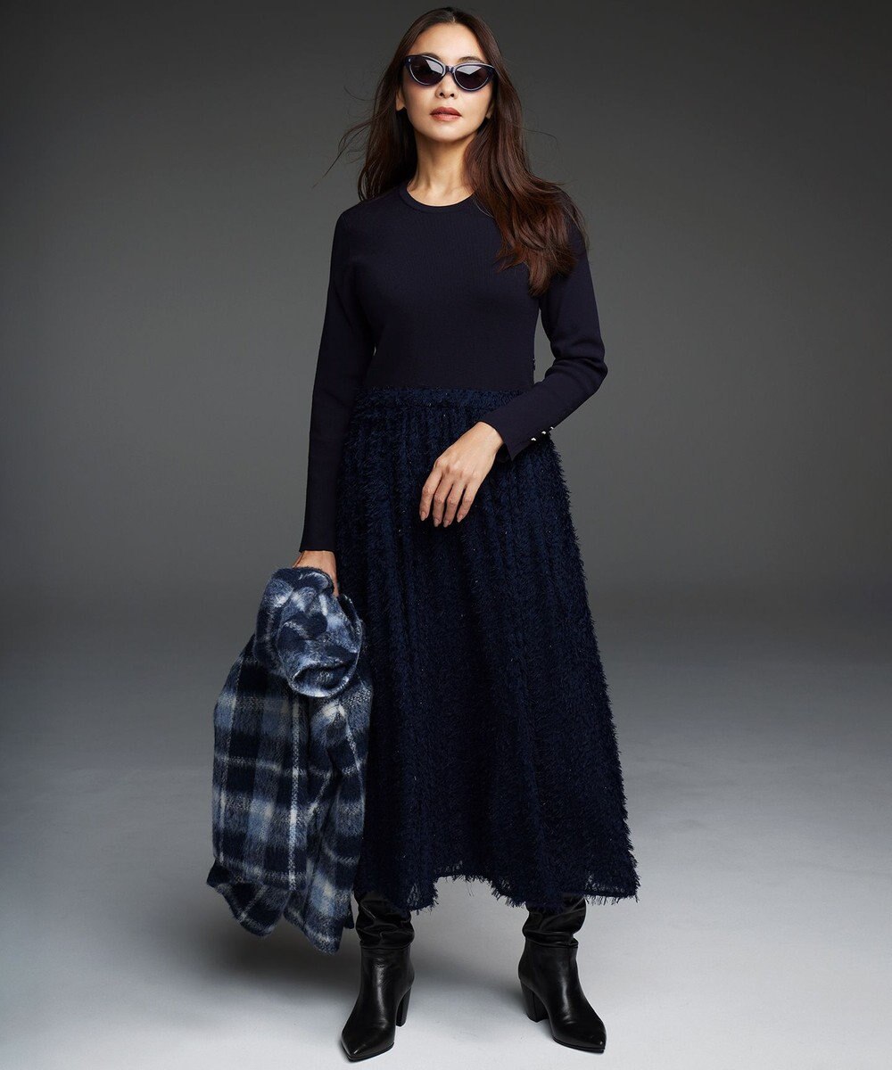 23区 【一部店舗限定】アルパカシャギーチェック コート 