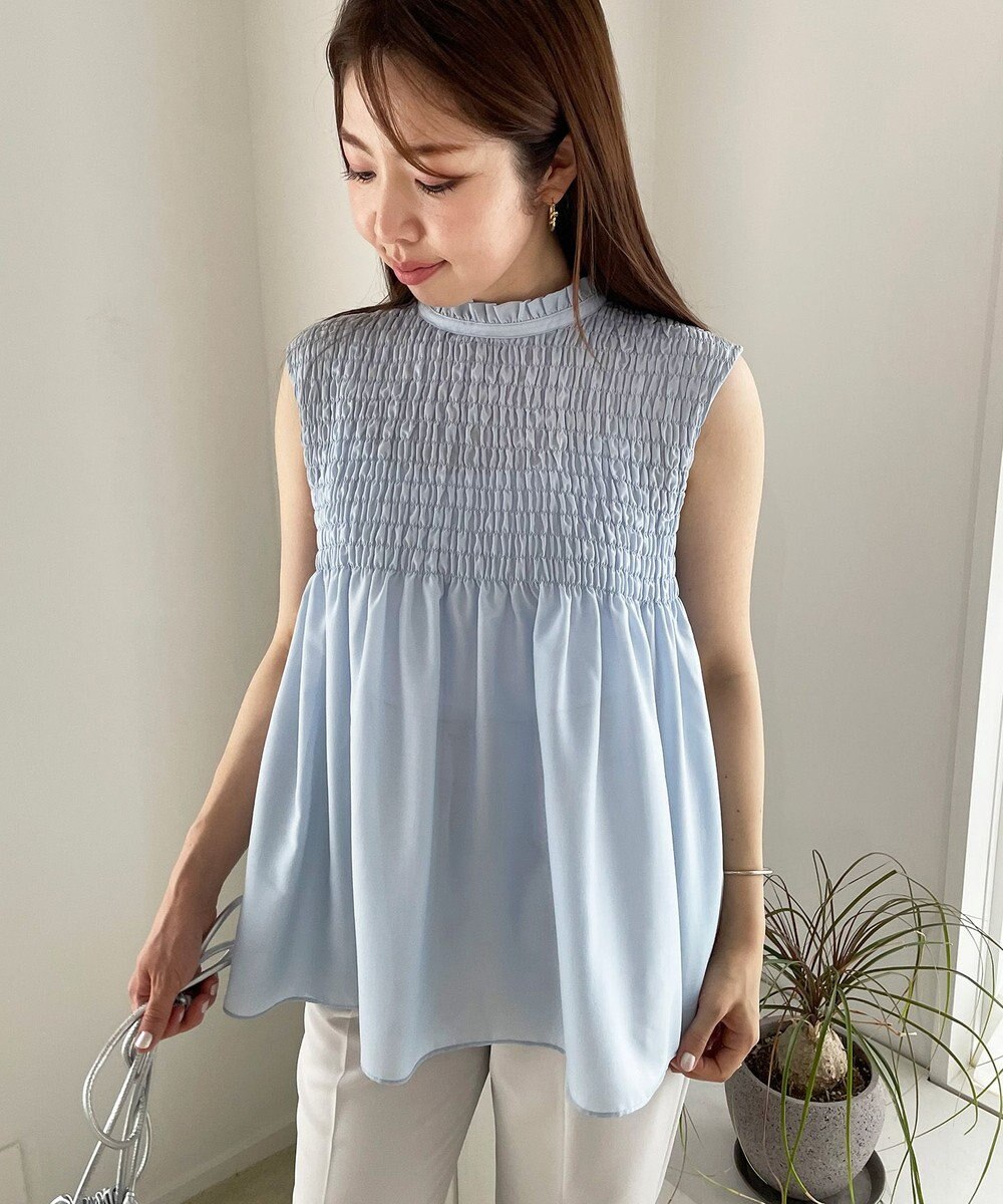 UNFILO 【WEB限定】シアーシャーリングブラウス 