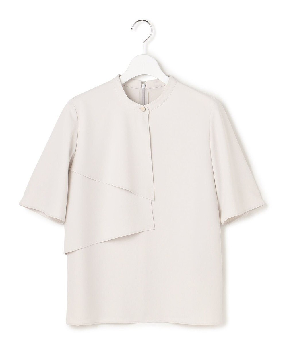 ICB L ストレッチジョーゼット ラッフルディテールブラウス 