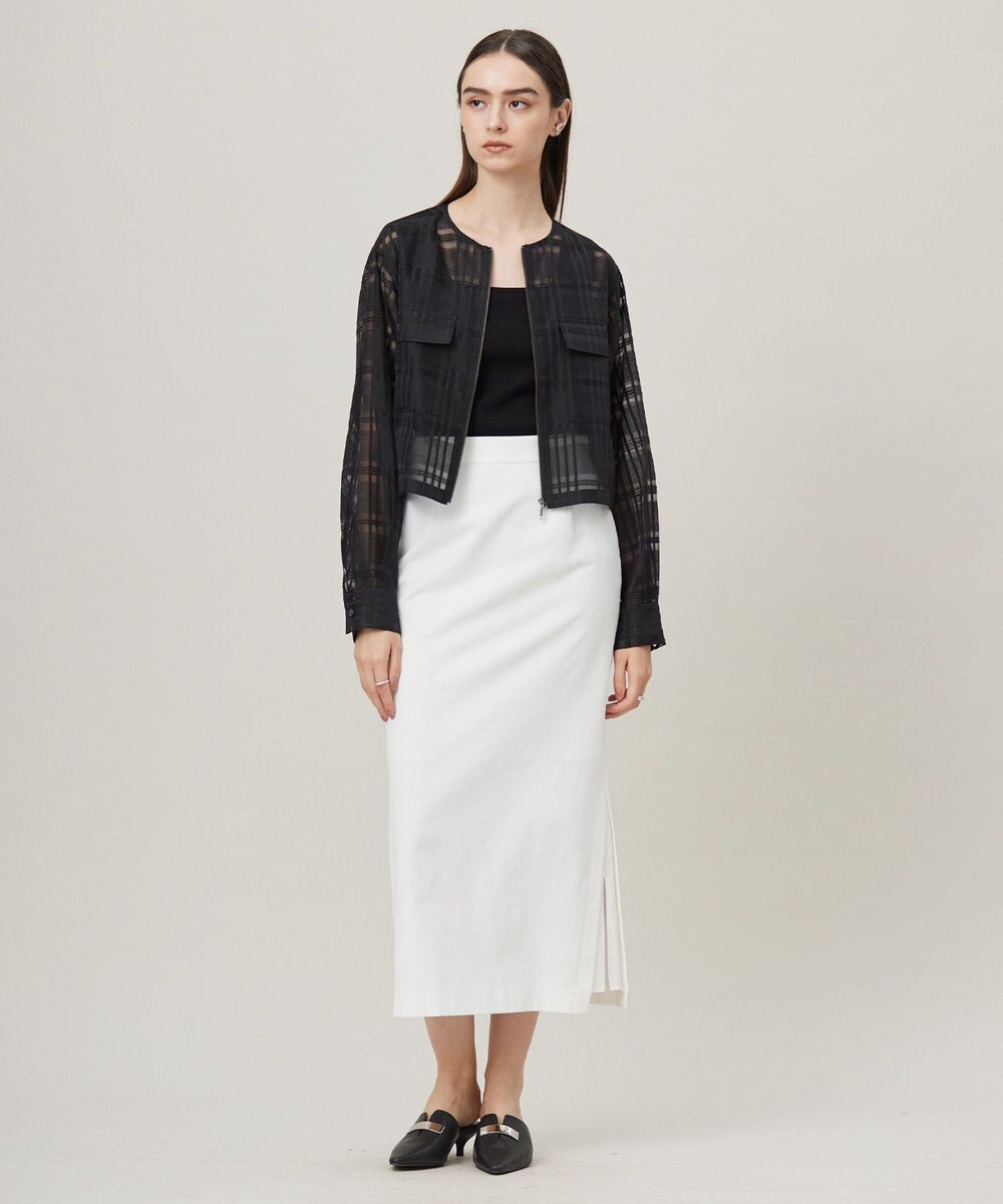 ICB 【洗える】シェルタリングドライサテン タイトスカート 