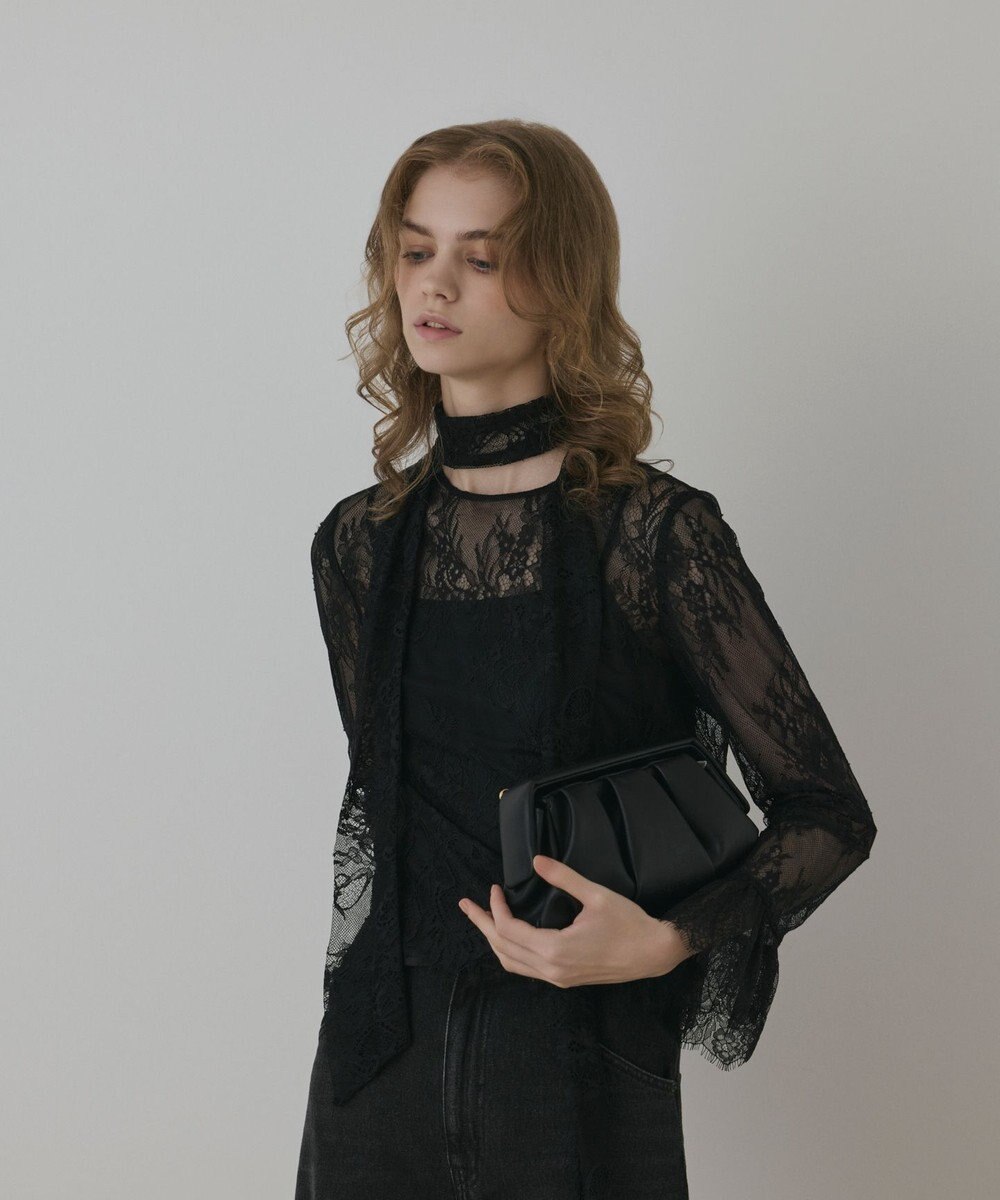 GRACE CONTINENTAL レースボウタイブラウス 