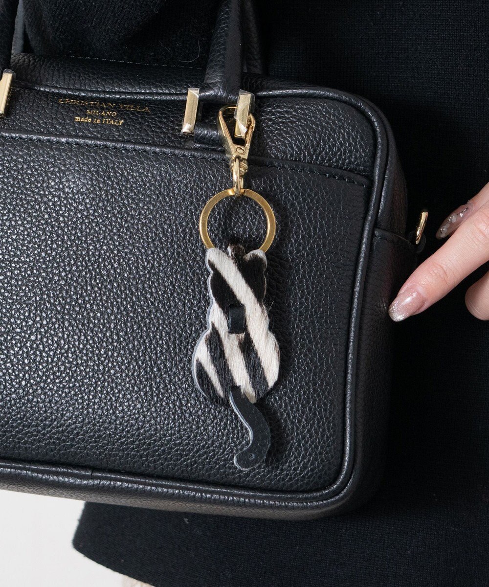 INTER-CHAUSSURES 【ANDREA CARDONE】ネコ型レザーキーチャーム 