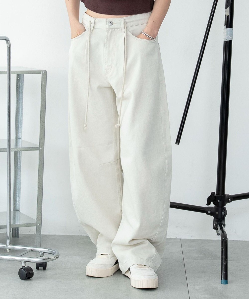 WEGO ワイドカーブスウィッチングパンツ 