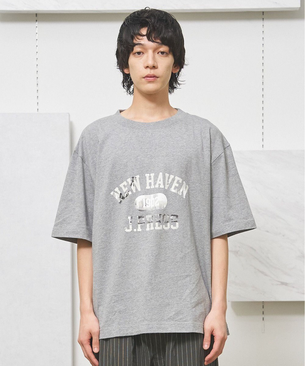 J.PRESS YORK STREET 【UNISEX】フォトプリント Tシャツ ”College Logo” 
