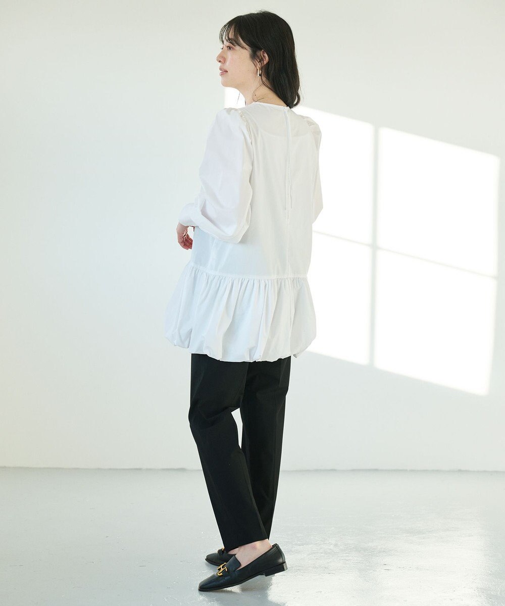 #Newans バルーンヘムブラウス 