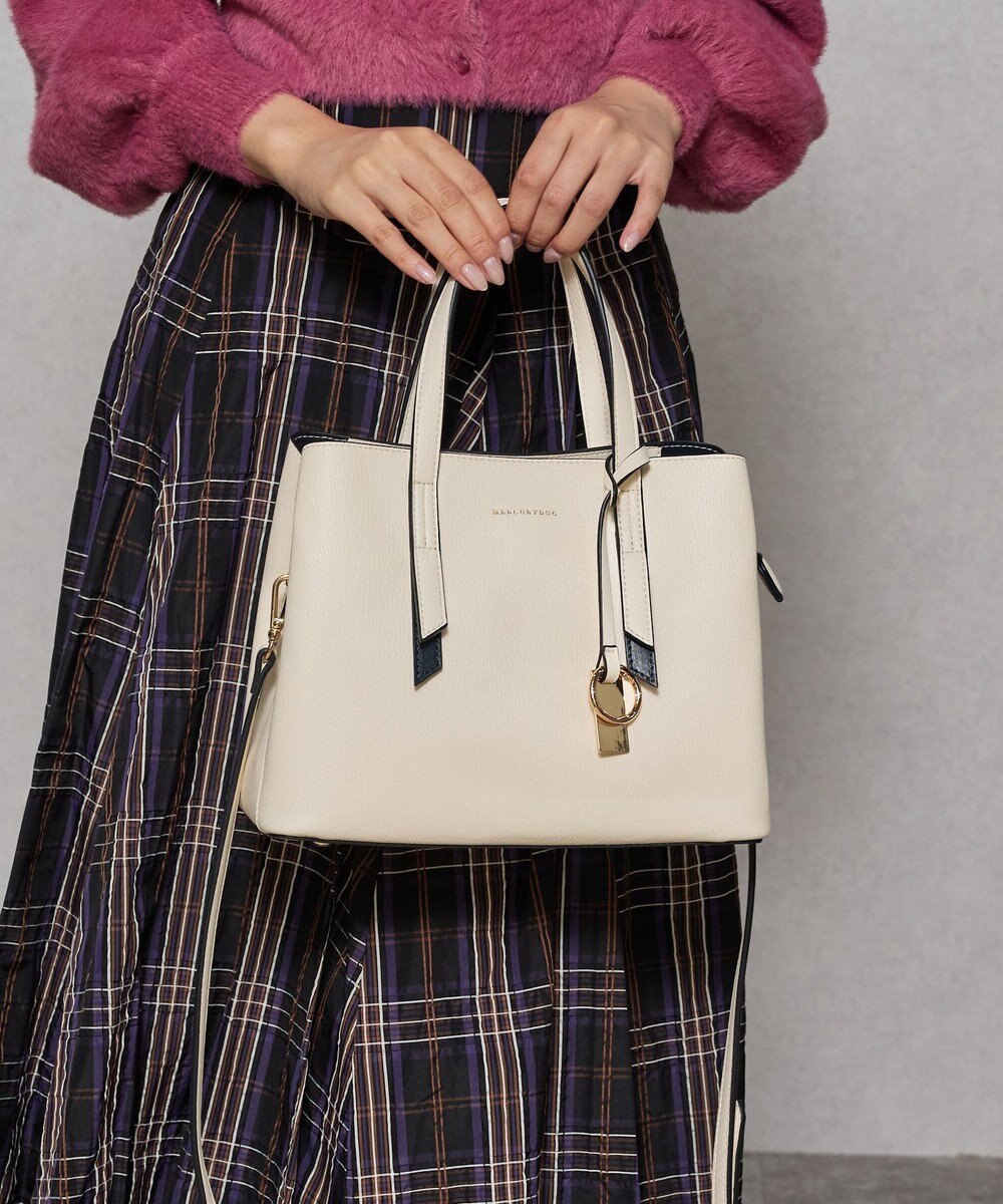 style code 【8/26入荷】【MERCURYDUO/マーキュリーデュオ】アオリワークハンドバッグ 