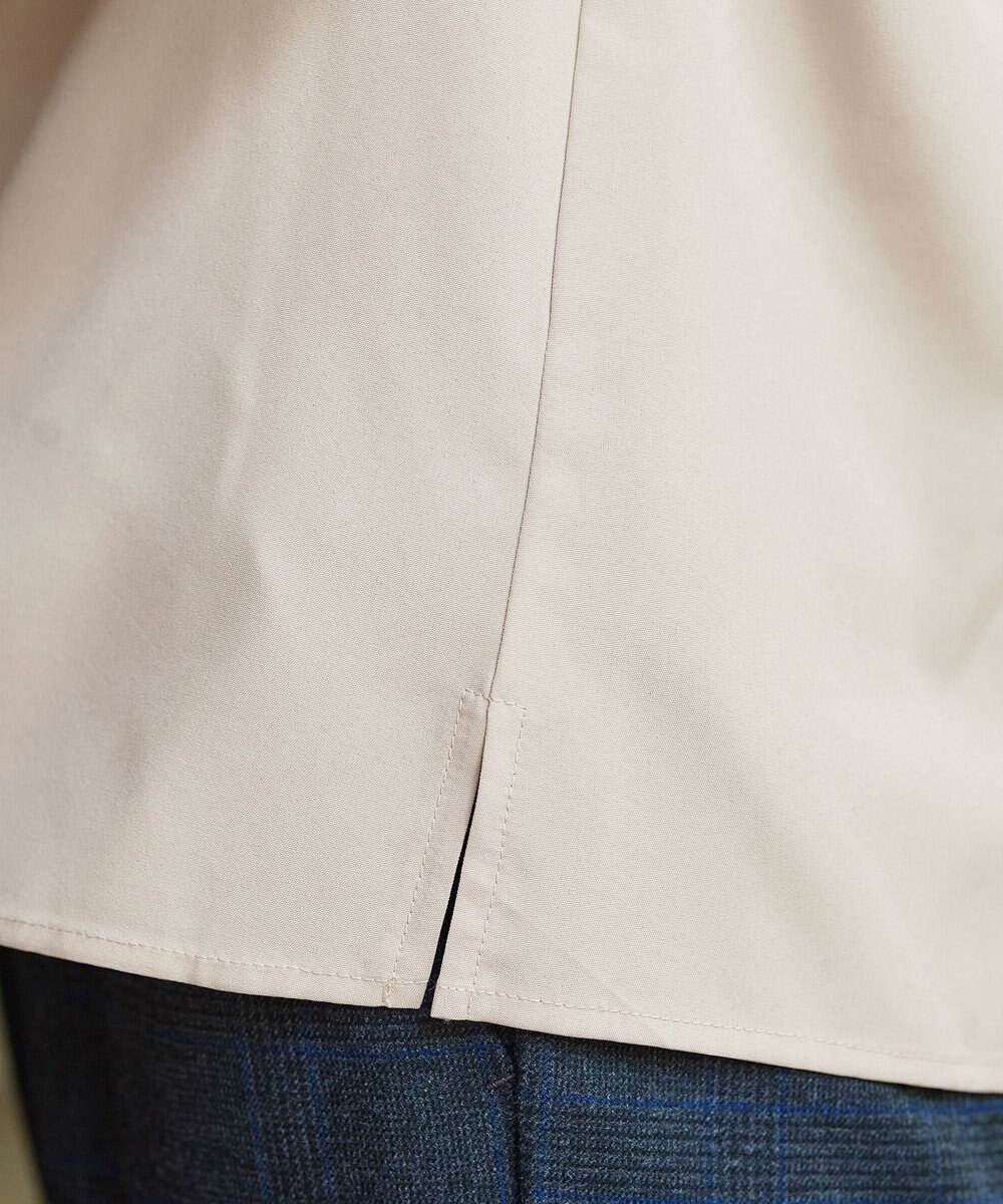 Tiaclasse 【洗える】配色パフスリーブシャツブラウス 