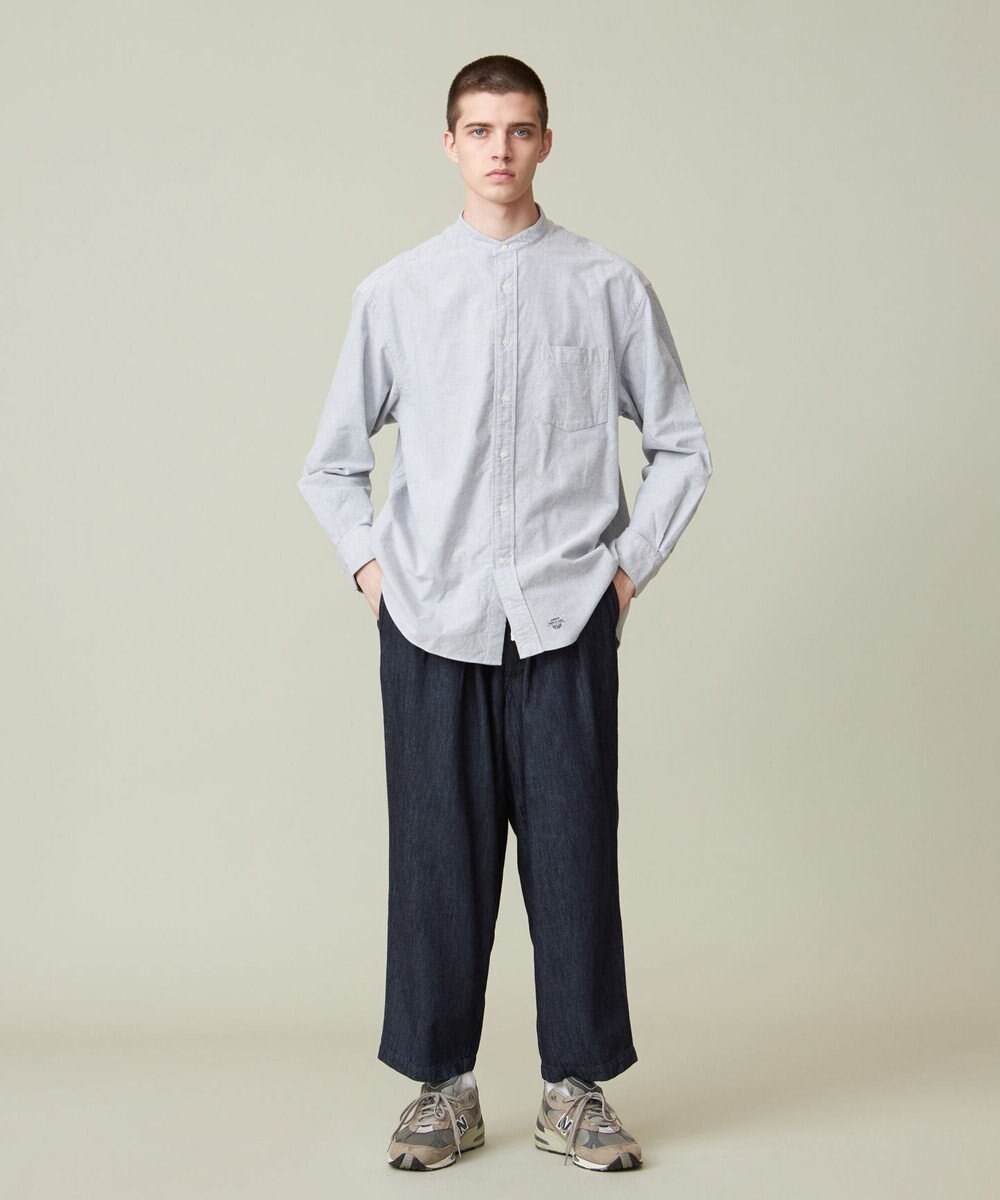 J.PRESS YORK STREET 【UNISEX】オックス起毛 バンドカラーシャツ 