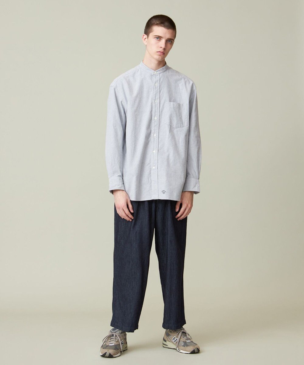 J.PRESS YORK STREET 【UNISEX】オックス起毛 バンドカラーシャツ 