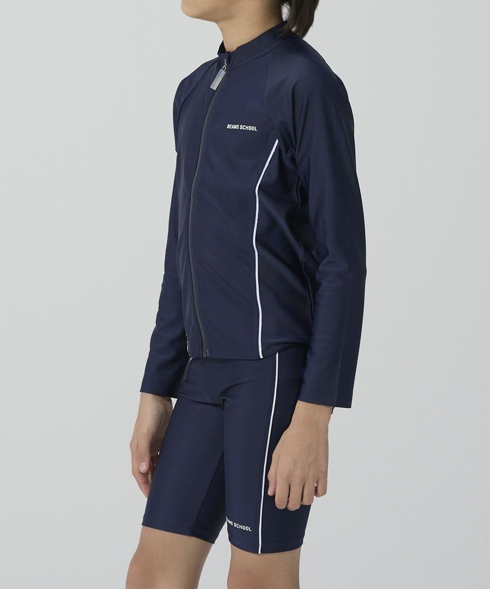 BEAMS SCHOOL 長袖フルZIPラッシュガード 