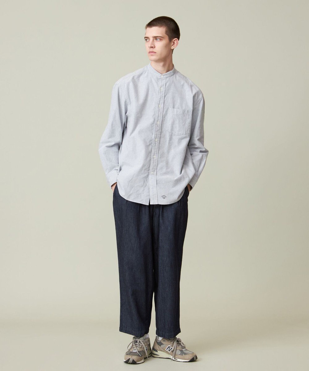 J.PRESS YORK STREET 【UNISEX】オックス起毛 バンドカラーシャツ 