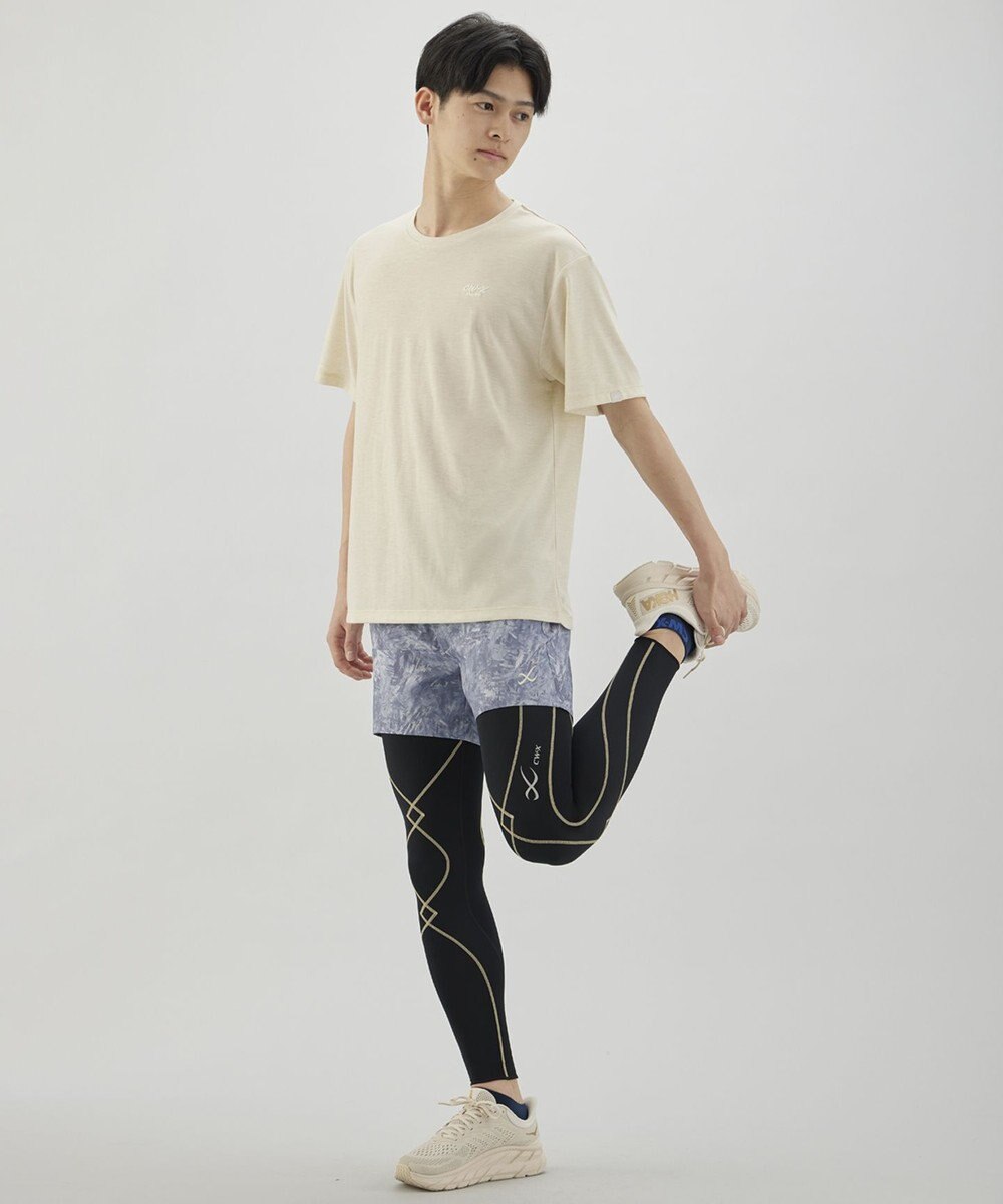 CW-X 【UNISEX】 CW-X トップス Ｔシャツ 半袖 3分袖 Ｕネック 吸汗速乾(本体) ユニセックス DLR115 /ワコール 