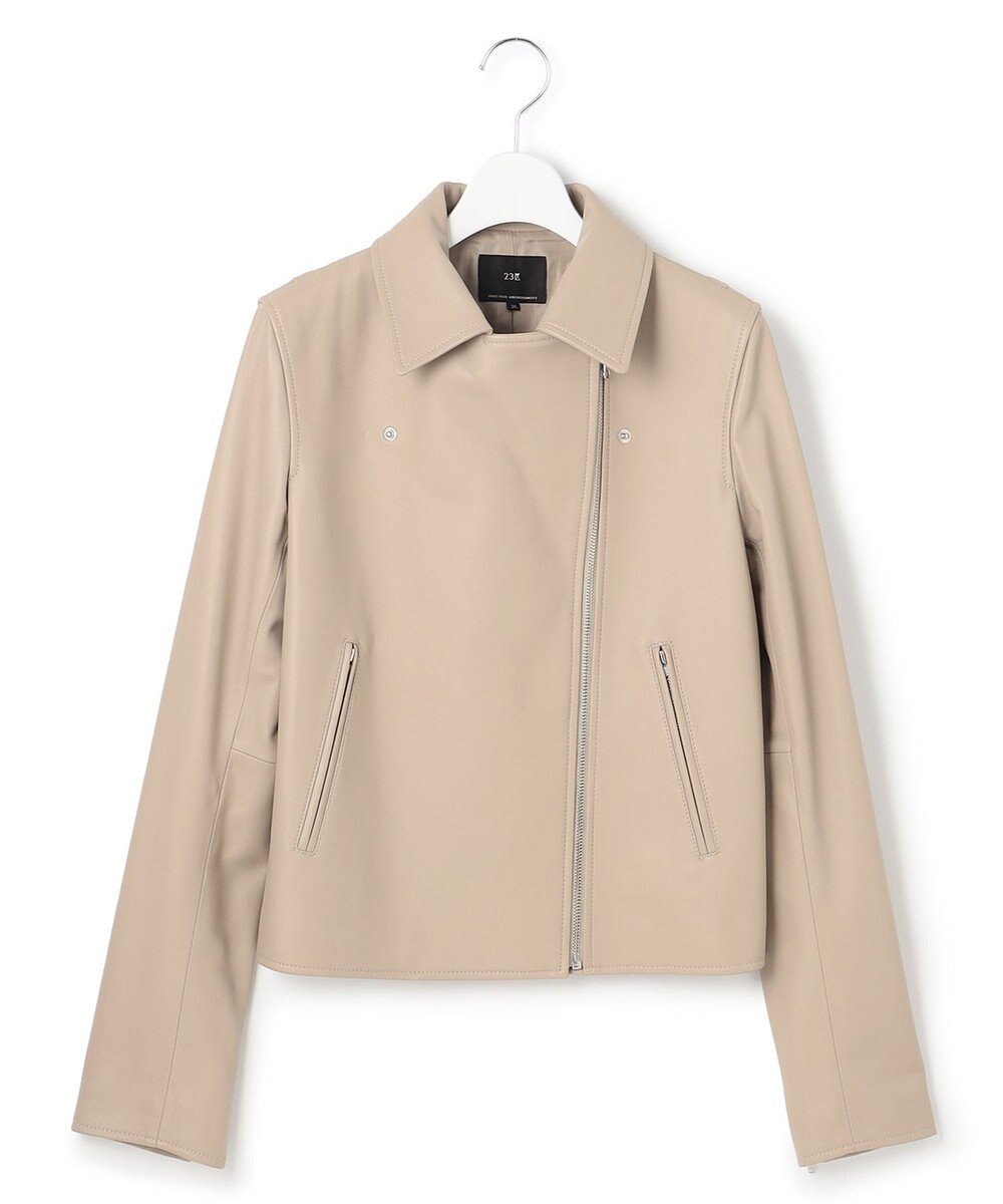 23区 ラムレザー ライダース ジャケット 