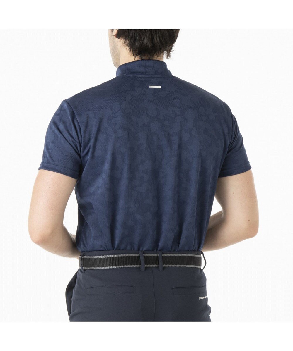 ZERO HALLIBURTON エレガントカモ柄ジャガードモックネックTシャツ ZHG-M5S8b 82957 