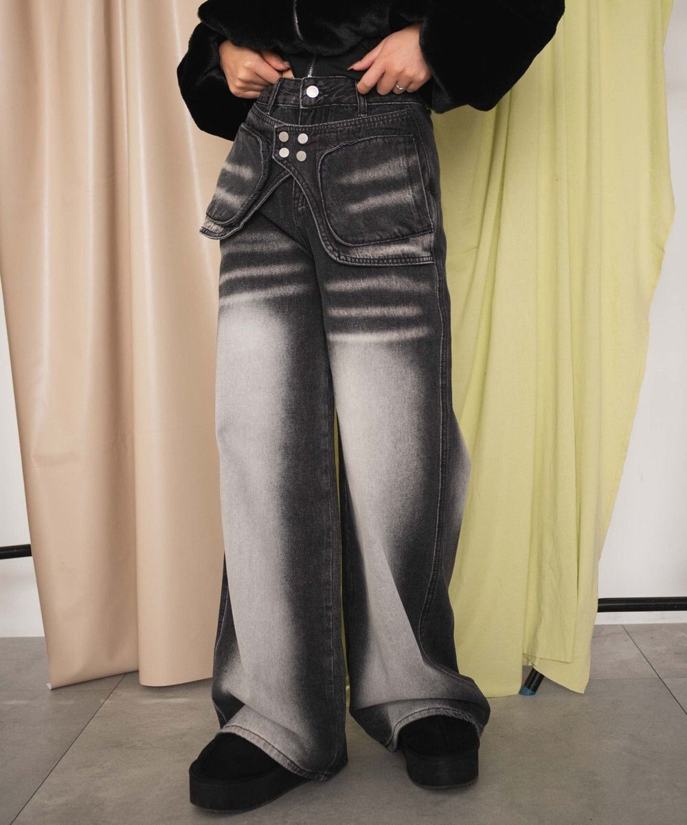 WEGO ラップブラストフレアデニム 