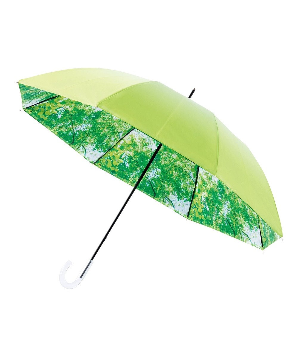 MOONBAT 断熱パラソル 晴雨兼用 フォレスト 日傘 遮熱 遮光 UV ライトグリーン