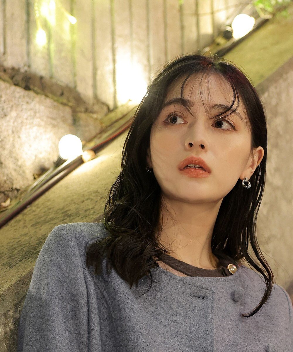 Tiaclasse 【金属アレルギー対応】ストーンフープバインドピアス 