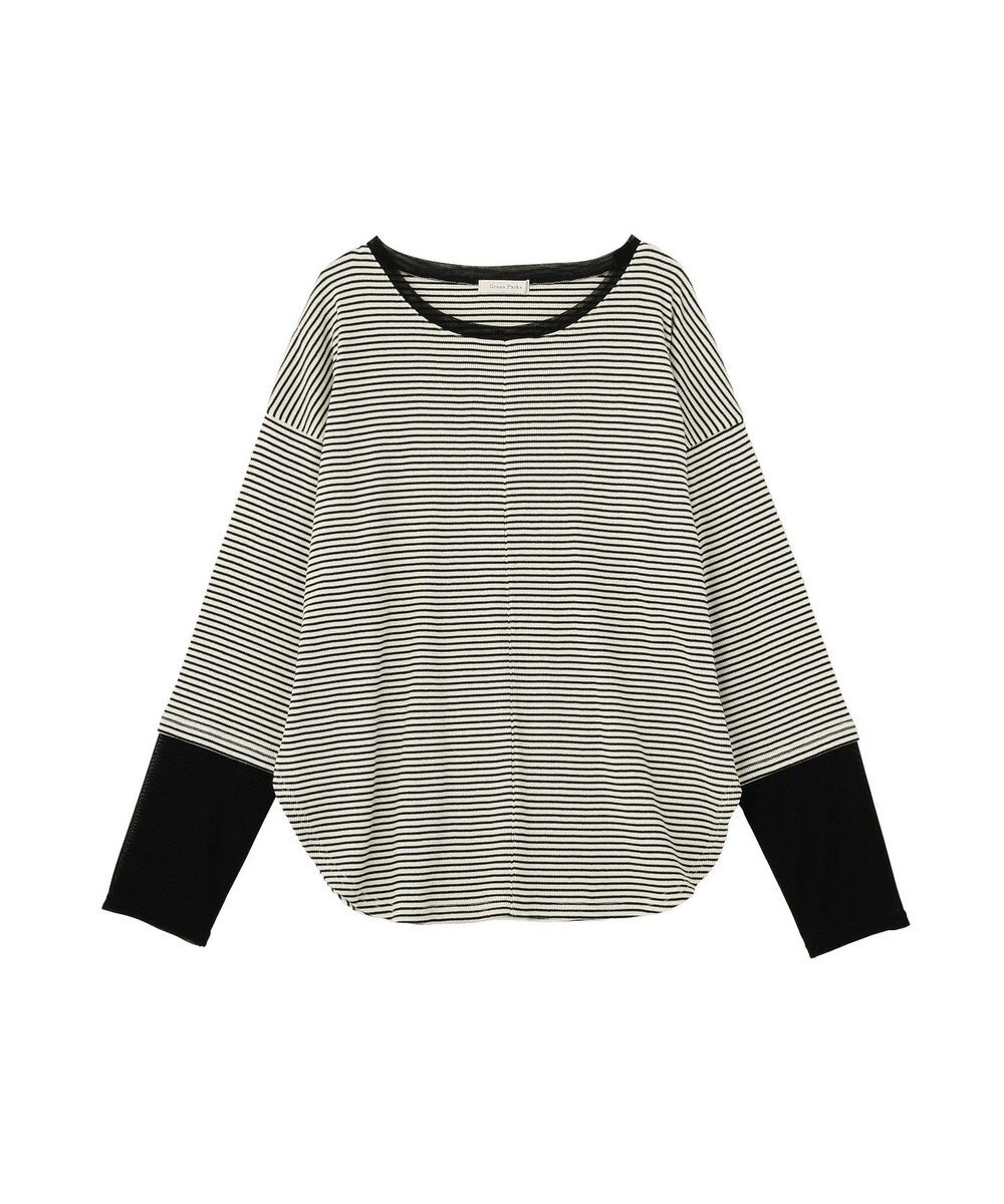 Green Parks 袖チュールリブプルオーバー 