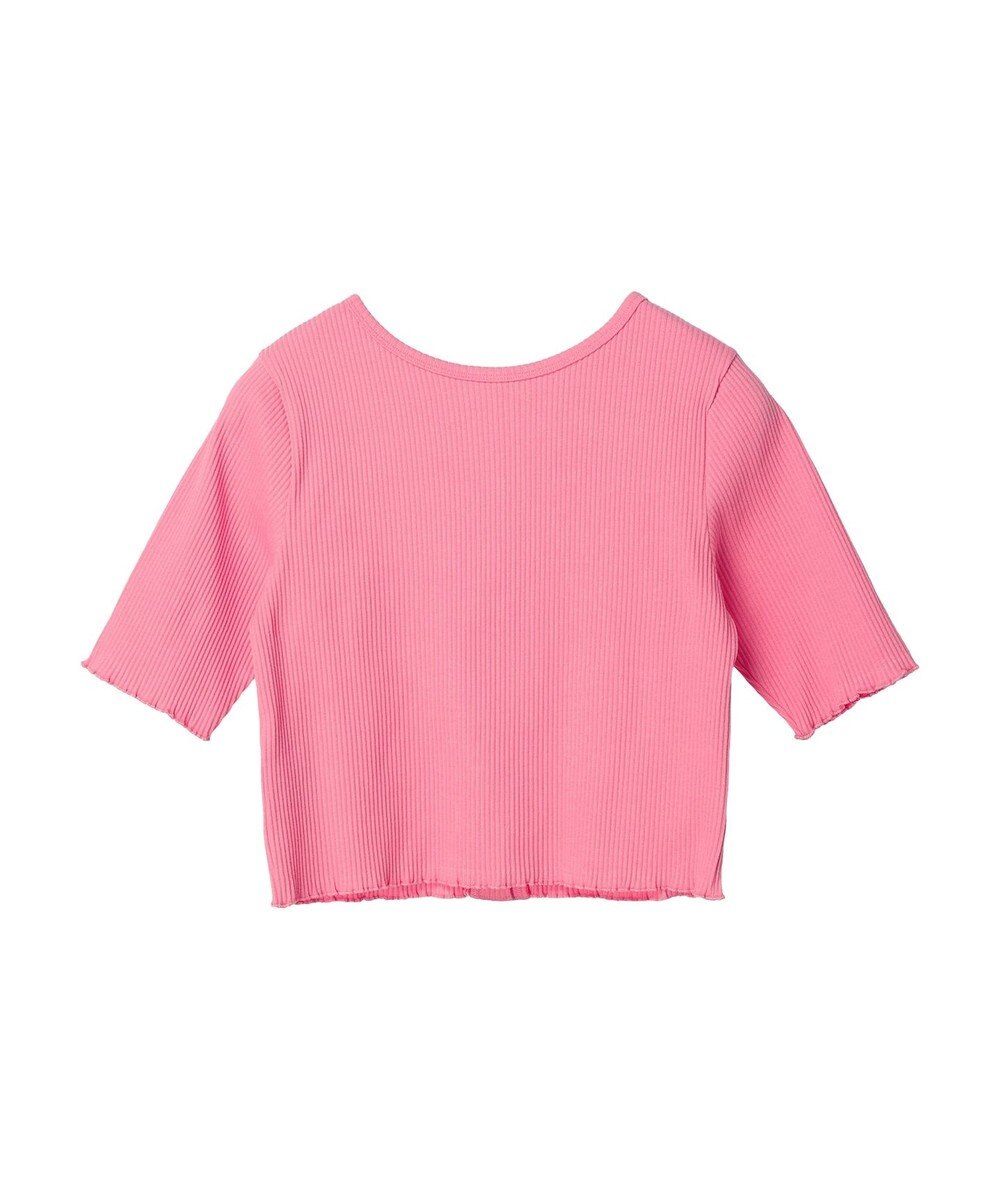 earth music&ecology ドットボタン５分袖リブプルオーバー 