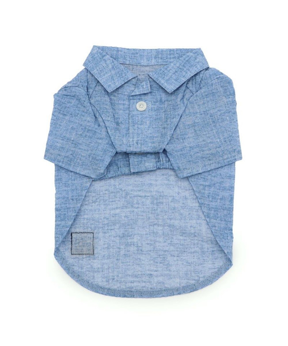 PET PARADISE J.PRESS 杢 ウェーブシャツ 《水色》 小型犬 