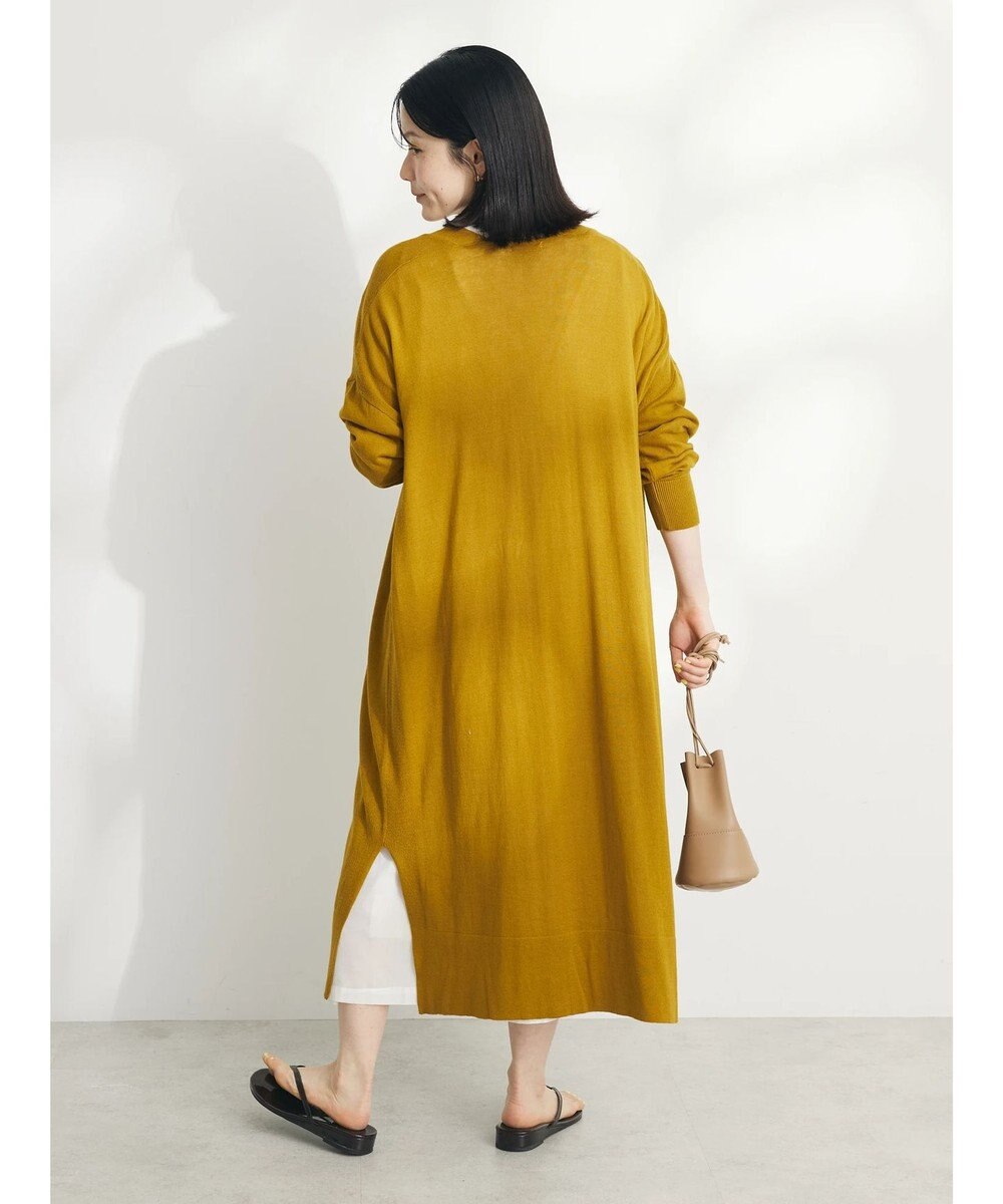 CRAFT STANDARD BOUTIQUE 裾スリットロングニットカーディガン 