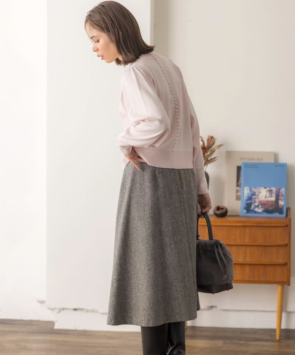 組曲 【WEB限定】ELENAスパンコールバックパール ニット 