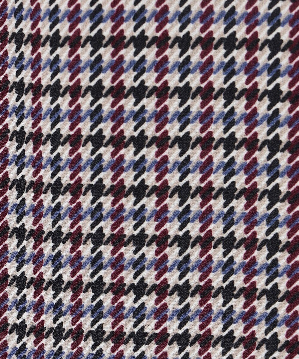 J.PRESS LADIES デシンハウンドトゥースプリント ブラウス 