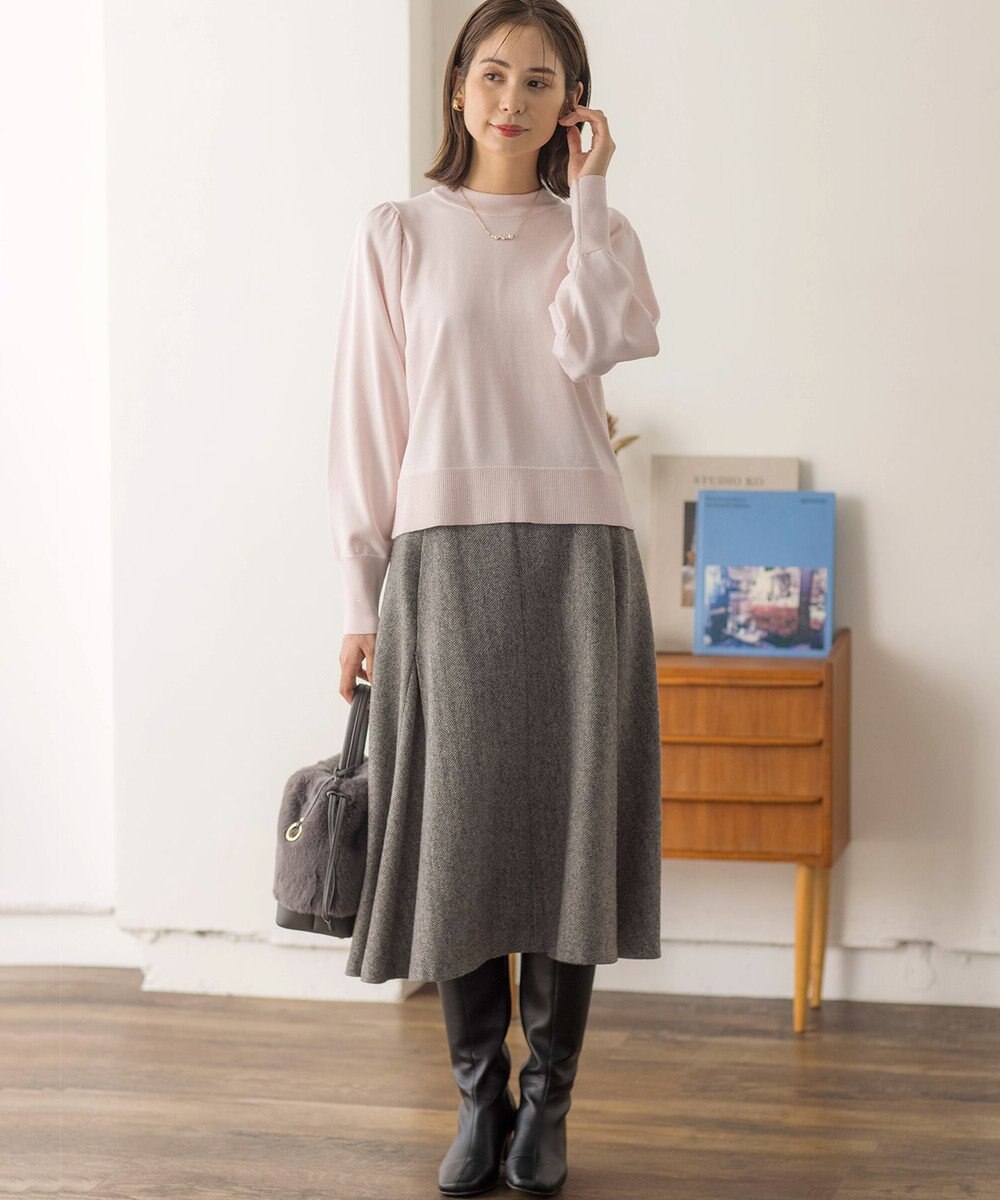 組曲 【WEB限定】ELENAスパンコールバックパール ニット 