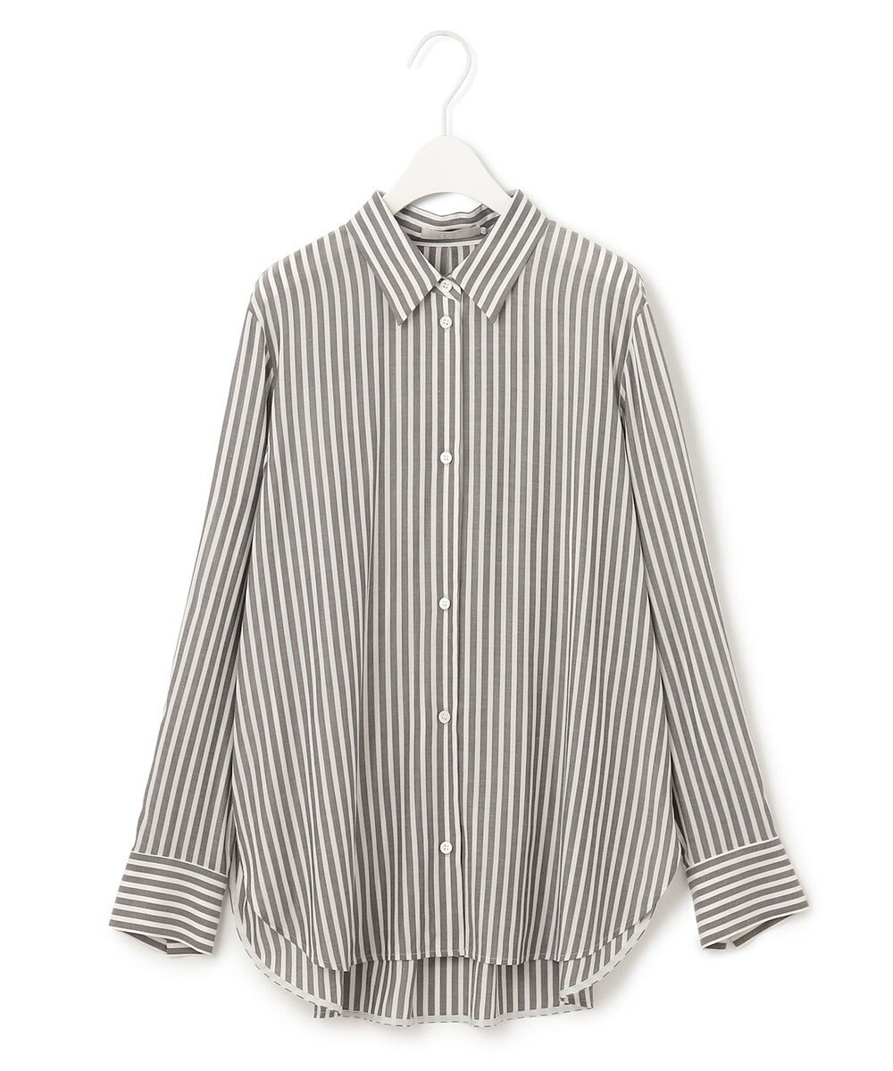 ICB L 【洗える】 キュプラローンストライプ シャツ 