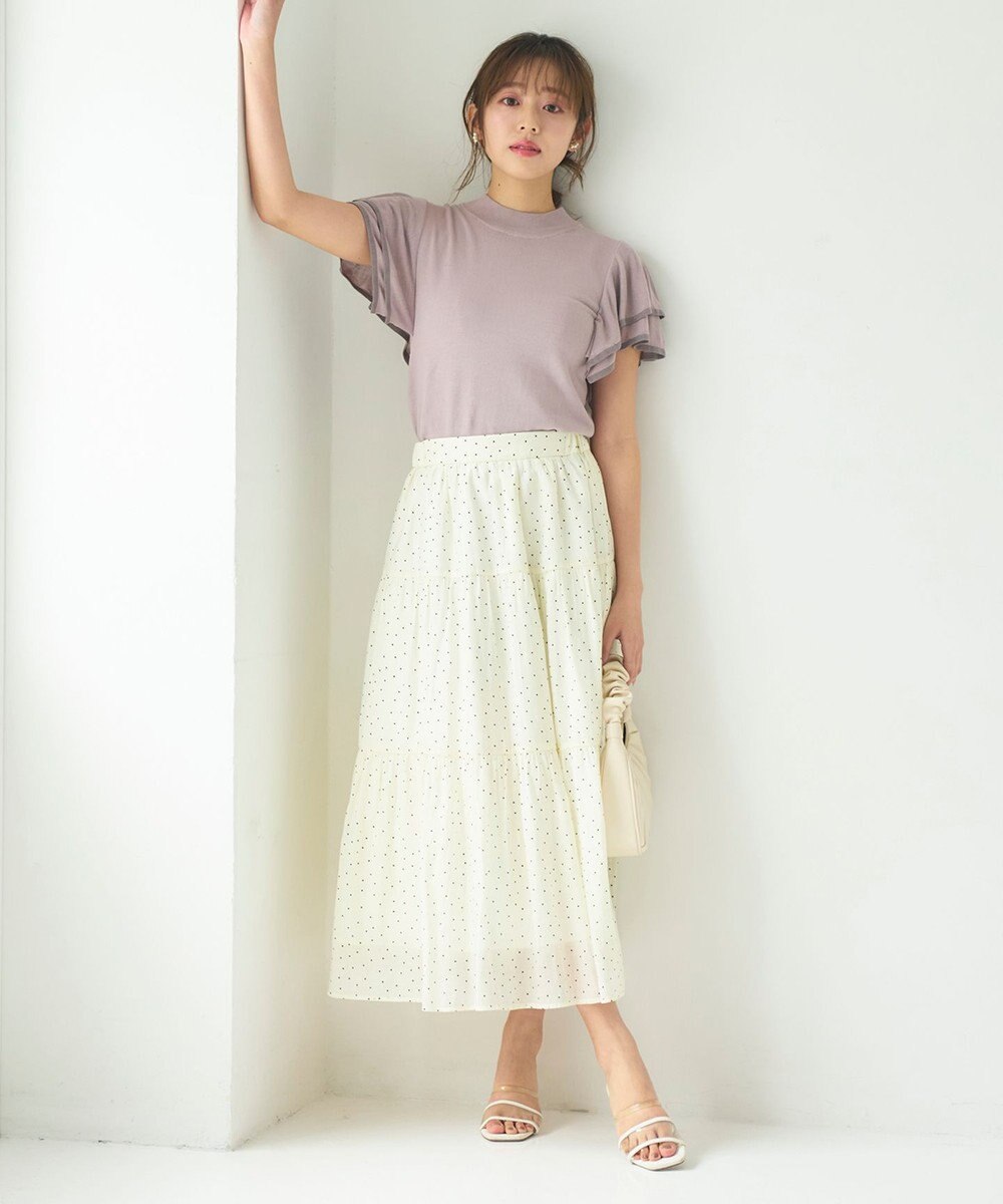 Feroux ドットティアード スカート 