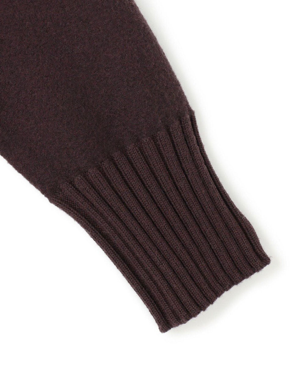 23区 L ボイルドウールコンビ ジップ タートルニット 