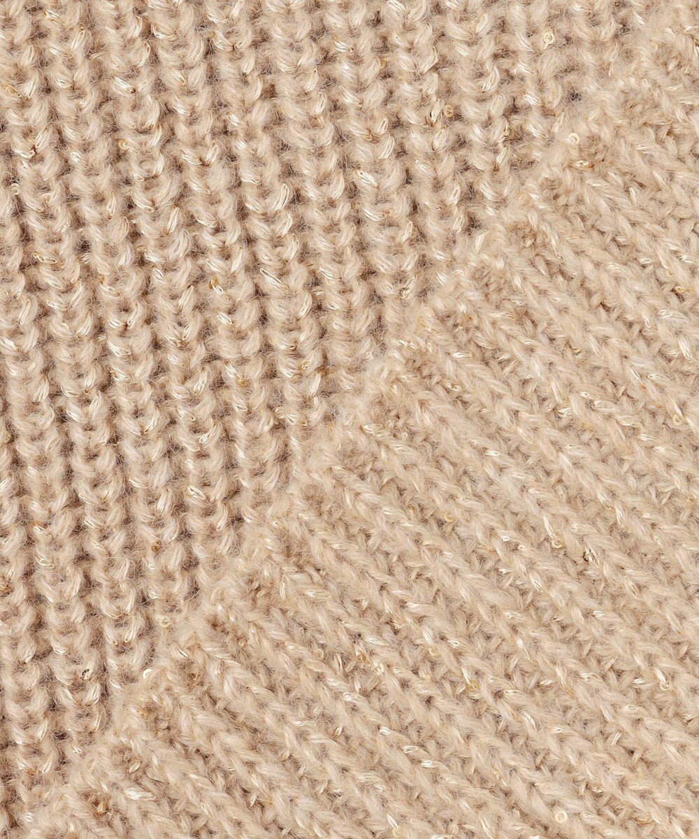 23区 L 【洗える】スパンコールバルキー クロップド ニット 