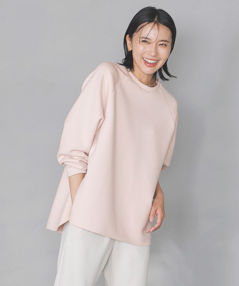 UNFILO L 【野呂佳代さん着用】BEAUTY FORM JERSEY バックZIPプルオーバー 