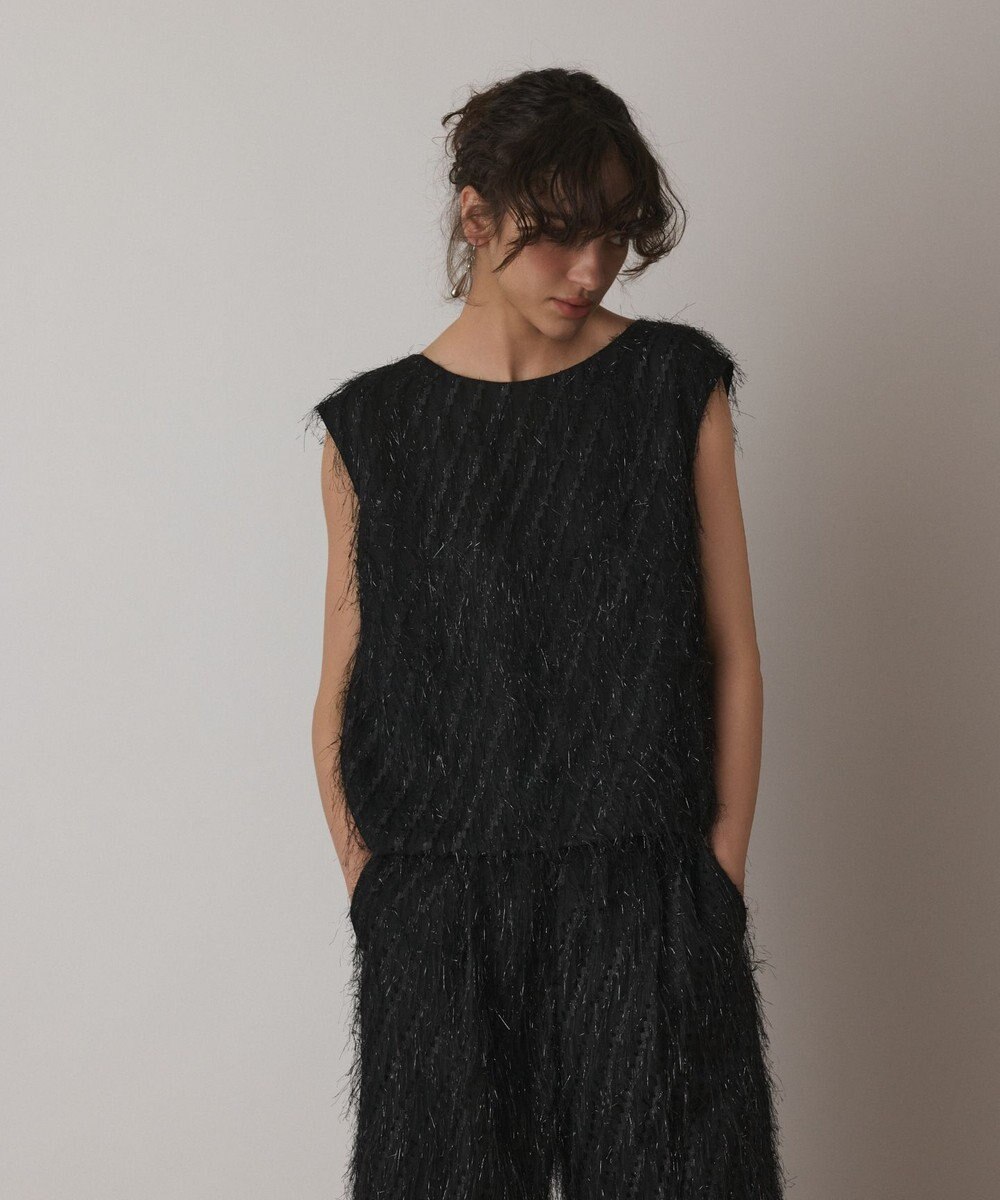 GRACE CONTINENTAL フリンジギャザートップ 