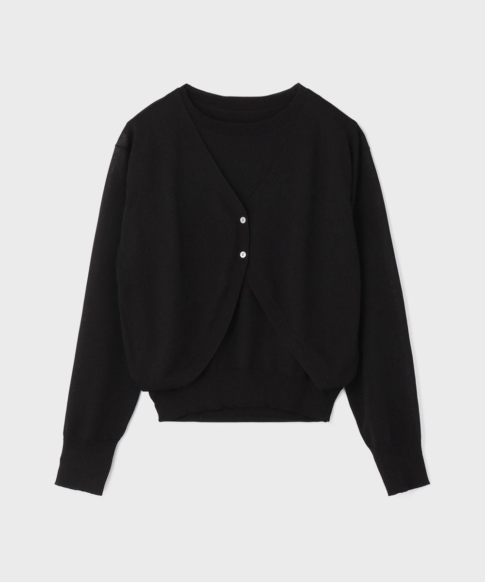 GRACE CONTINENTAL レイヤードニットトップ 