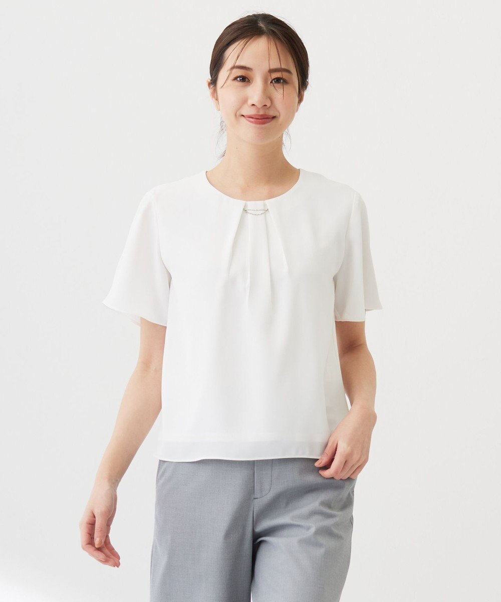 J.PRESS LADIES L シアーストライプ カットソー 