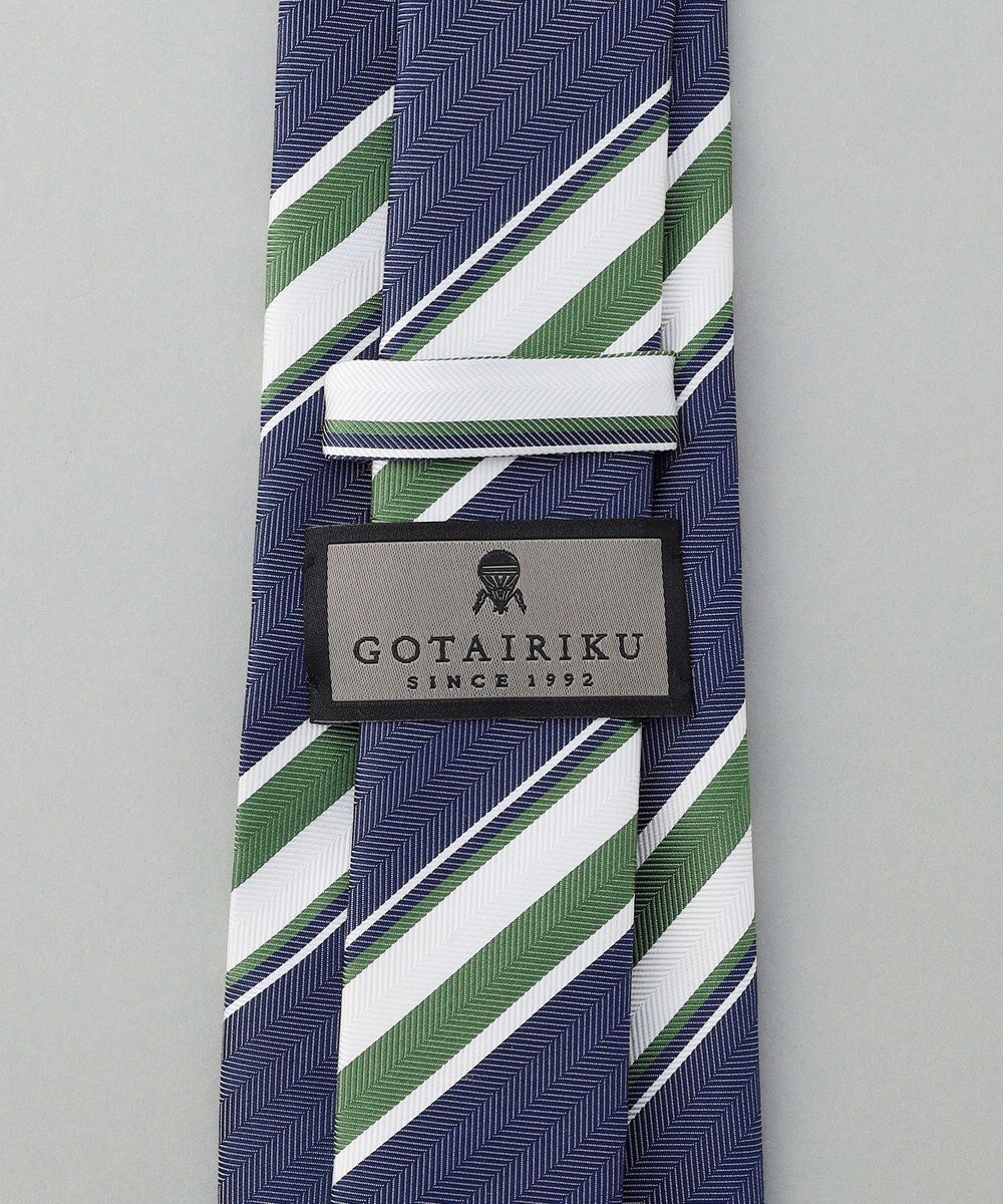 GOTAIRIKU GOTAIRIKU別注【日本製】シルク ネクタイ_レジメンタル柄 