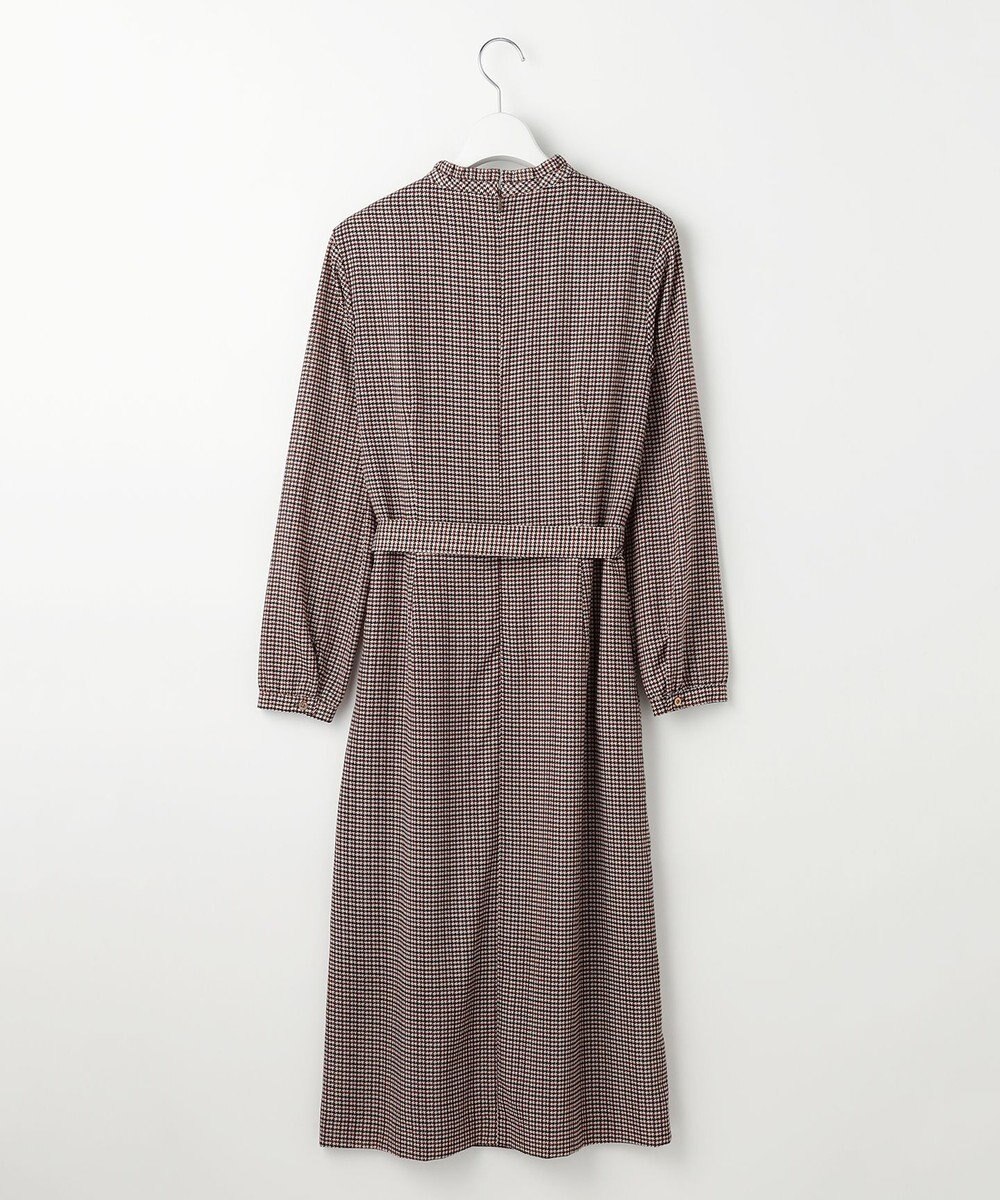 J.PRESS LADIES L デシンハウンドトゥースプリント ワンピース 