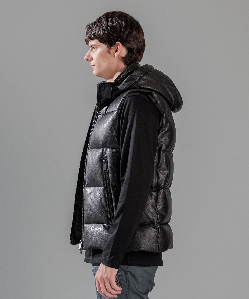 JOSEPH HOMME ライトゴートシュリンクレザー　ダウンベスト 