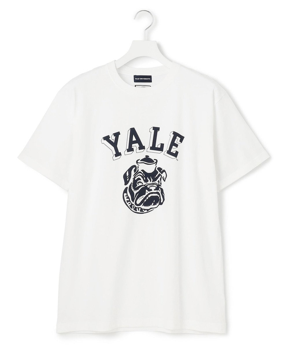 J.PRESS YORK STREET 【UNISEX】YALE ブルフェイス Tシャツ ホワイト系