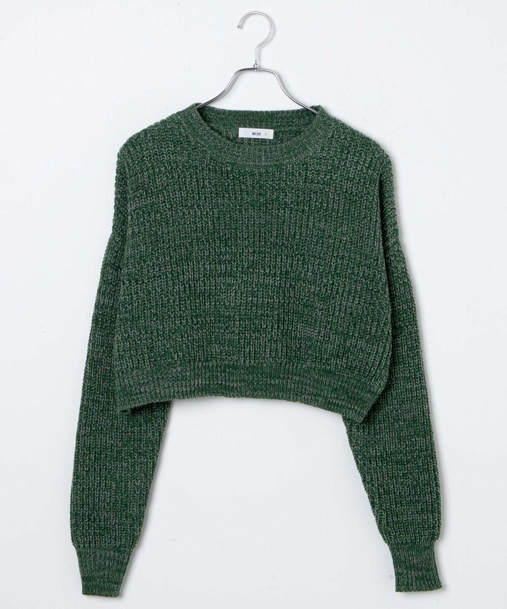 WEGO ミックスカーラーショートニット 