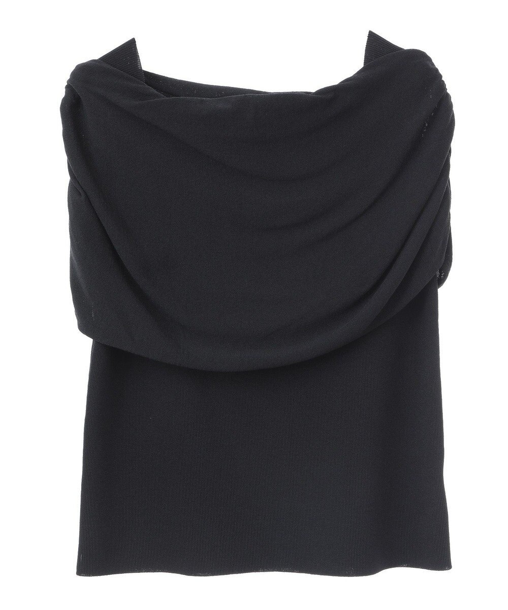 YECCA VECCA シャーリングオフショルニット 