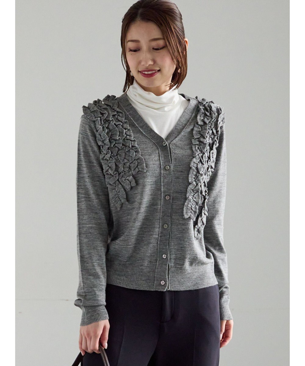 Te chichi フリルVネックカーディガン 