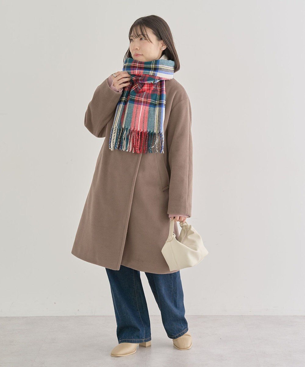 Green Parks カシミヤライクチェックストール 
