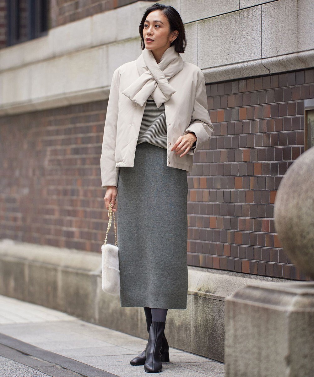 自由区 【撥水加工・洗える】ティペット付きスプリング ダウン 