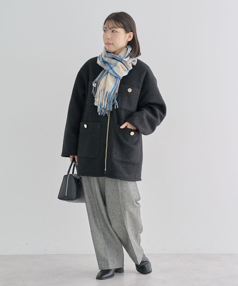 Green Parks カシミヤライクチェックストール 