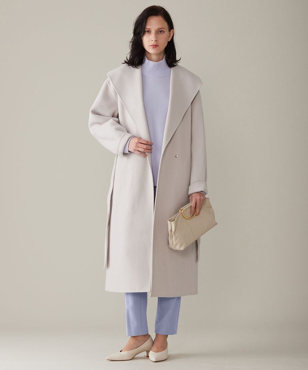 自由区 【洗える】ウールカシミヤブレンドハイネック ニット 